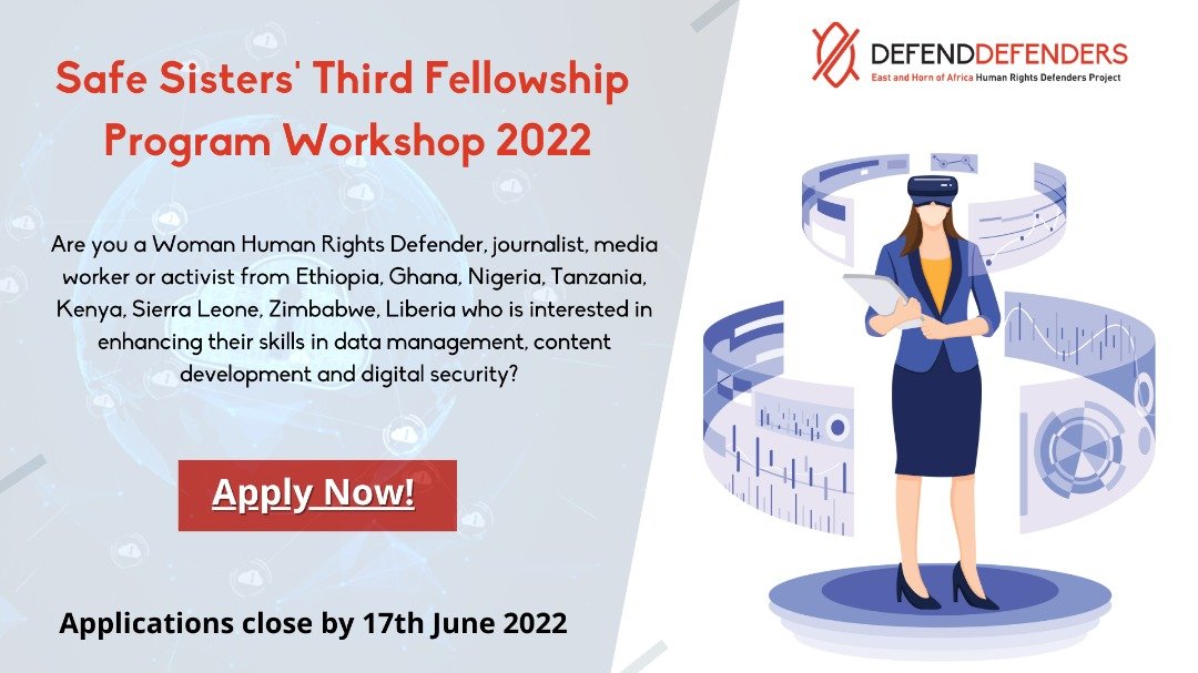 DefendDefenders Safe Sisters Fellowship Program 2022 (Funding available)